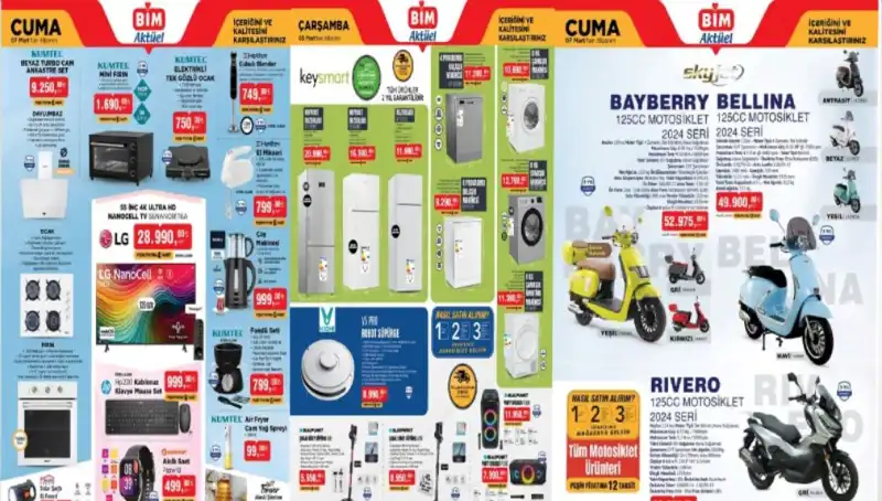 BİM 4 Mart Aktüel Ürünler: Elektronik ve Motosiklet Fırsatları Sizi Bekliyor!
