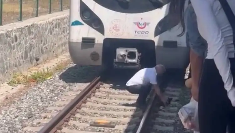 Marmaray'ın Makinisti, Raylardaki Kediyi Kurtararken Alkış Topladı