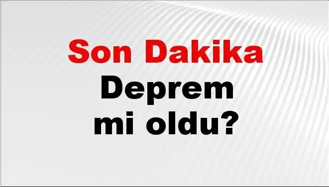 Tekirdağ’da Son Dakika Deprem: Neler Oluyor?